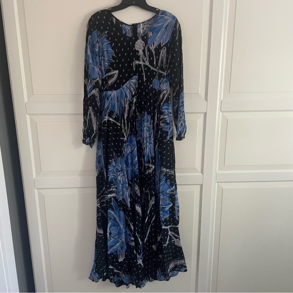Free People Botanical Night Blue First Kiss Printed Maxi Dress - 37397 - Picture 3 of 12